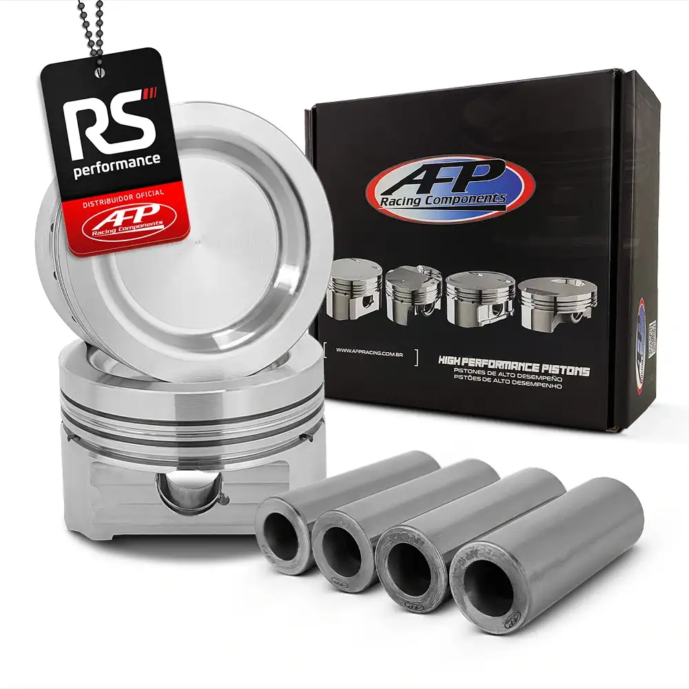 Kit 4 Pistão Forjado Côncavo Vw EA111 1.6T + Pinos + Anéis