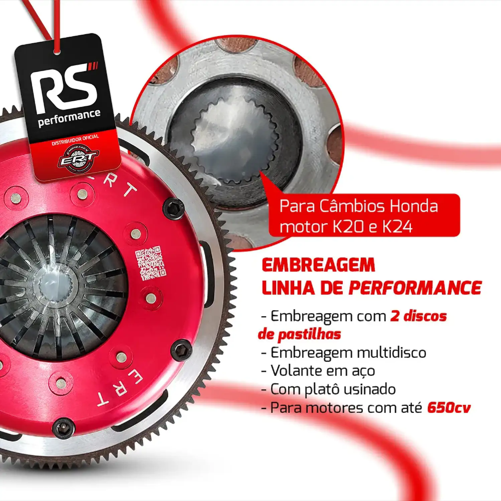 Embreagem Multidisco 2 Discos Volante Em Aço 650cv Honda K20