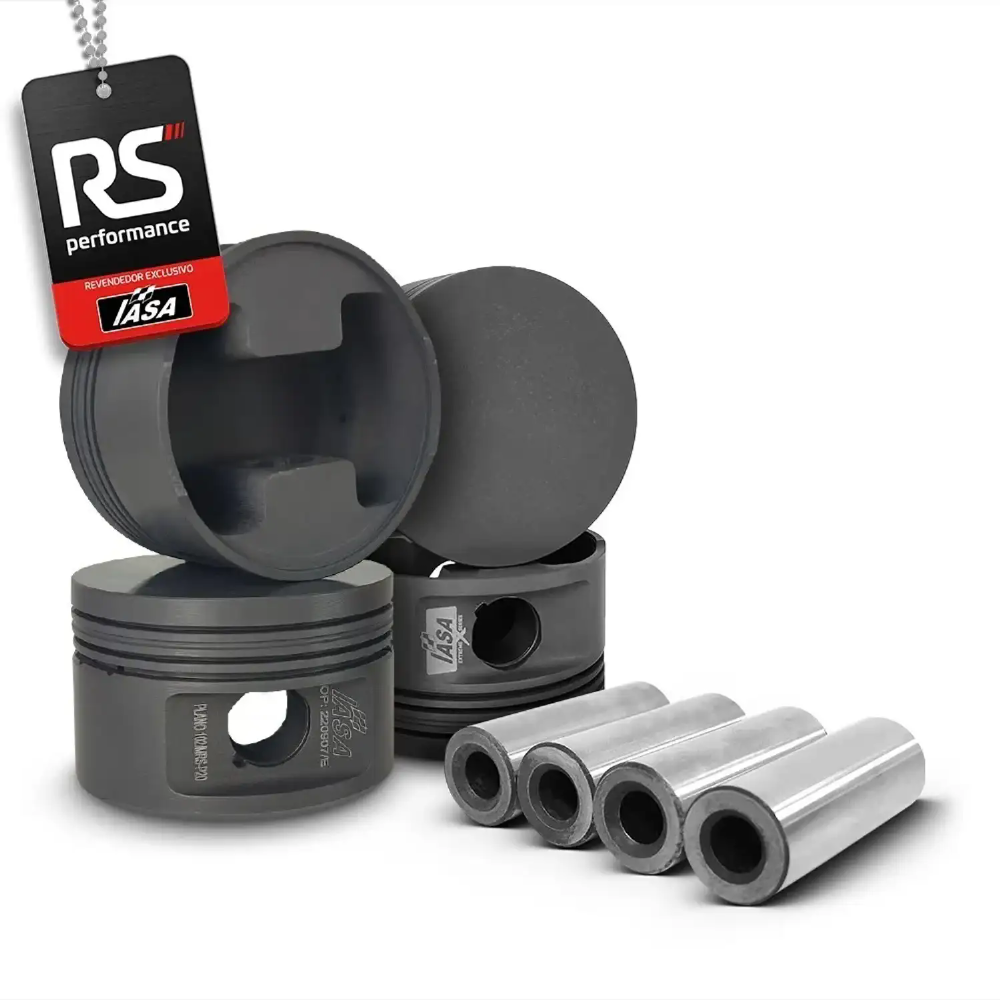 Kit 4 Pistão Forjado Plano Iasa Ap 2.0 8v 83.00 1000cv + 4 Pinos 20mm