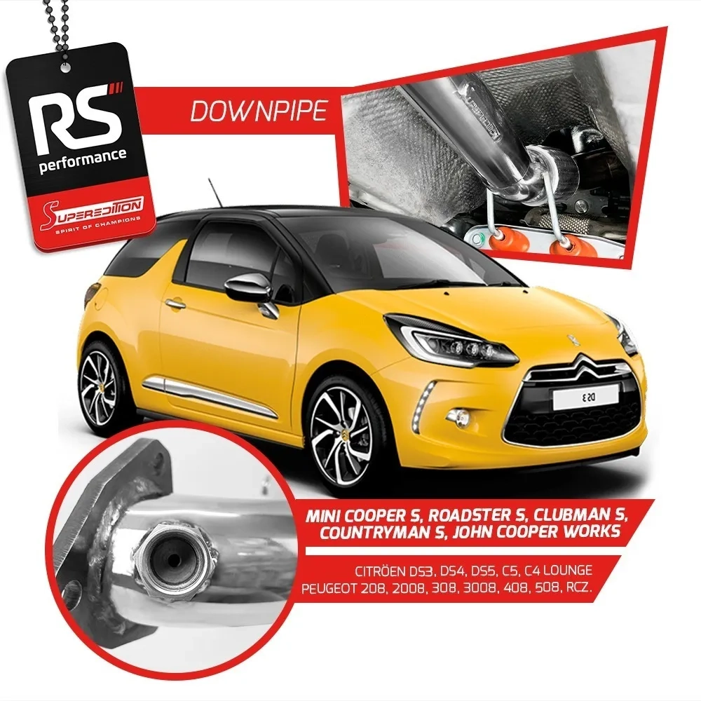 Downpipe em Inox 304 para Motor THP 1.6T 165cv