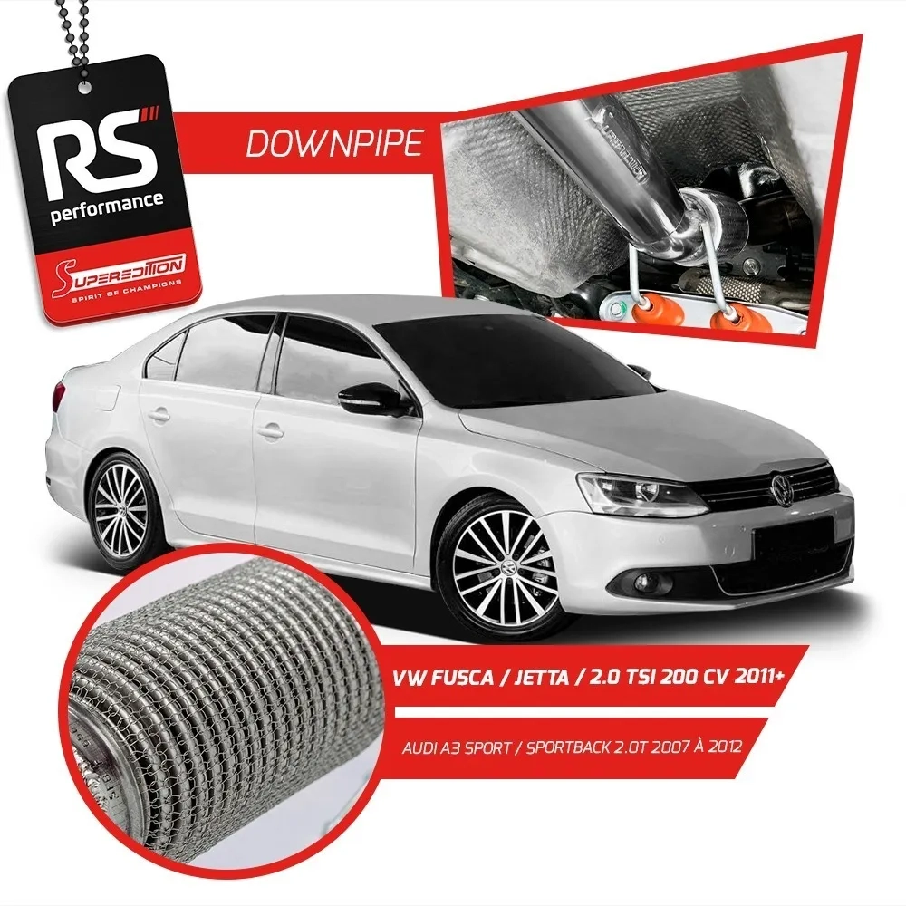 Downpipe em Inox 304 para Motor TSI 2.0T 200cv