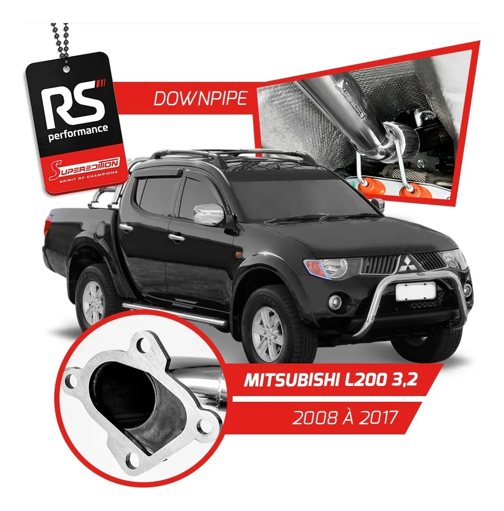 Downpipe em Inox 304 para Motor Mitsubishi 3.2 180cv
