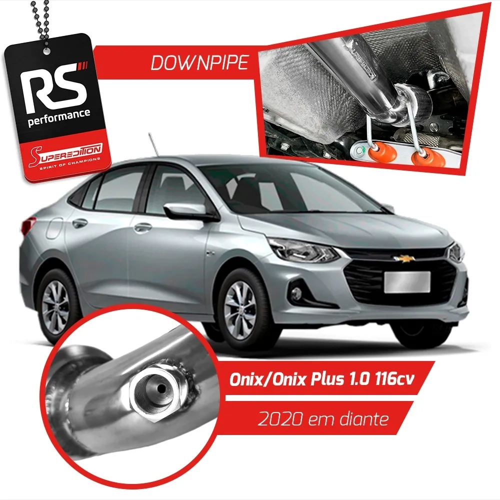 Downpipe Superedition Em Inox Para Chevrolet Onix 1.0t 116cv