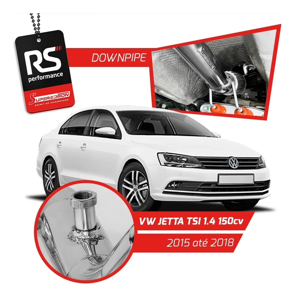 Downpipe em Inox 304 para VW Jetta TSI 1.4T 150cv LJ