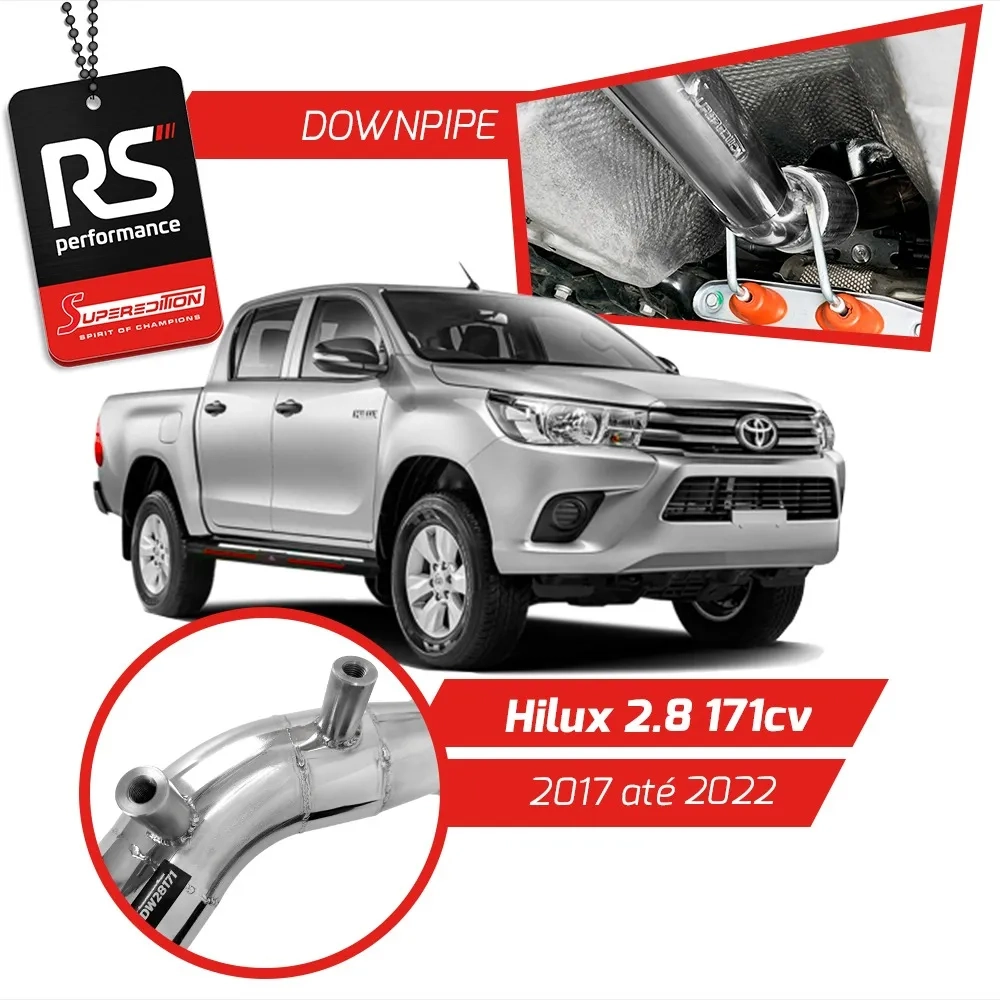 Downpipe Superedition Em Inox Para Toyota Hilux 2.8t 171cv