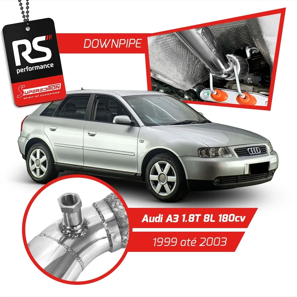Downpipe Superedition Em Inox Para Audi A3 1.8t 8l 180cv