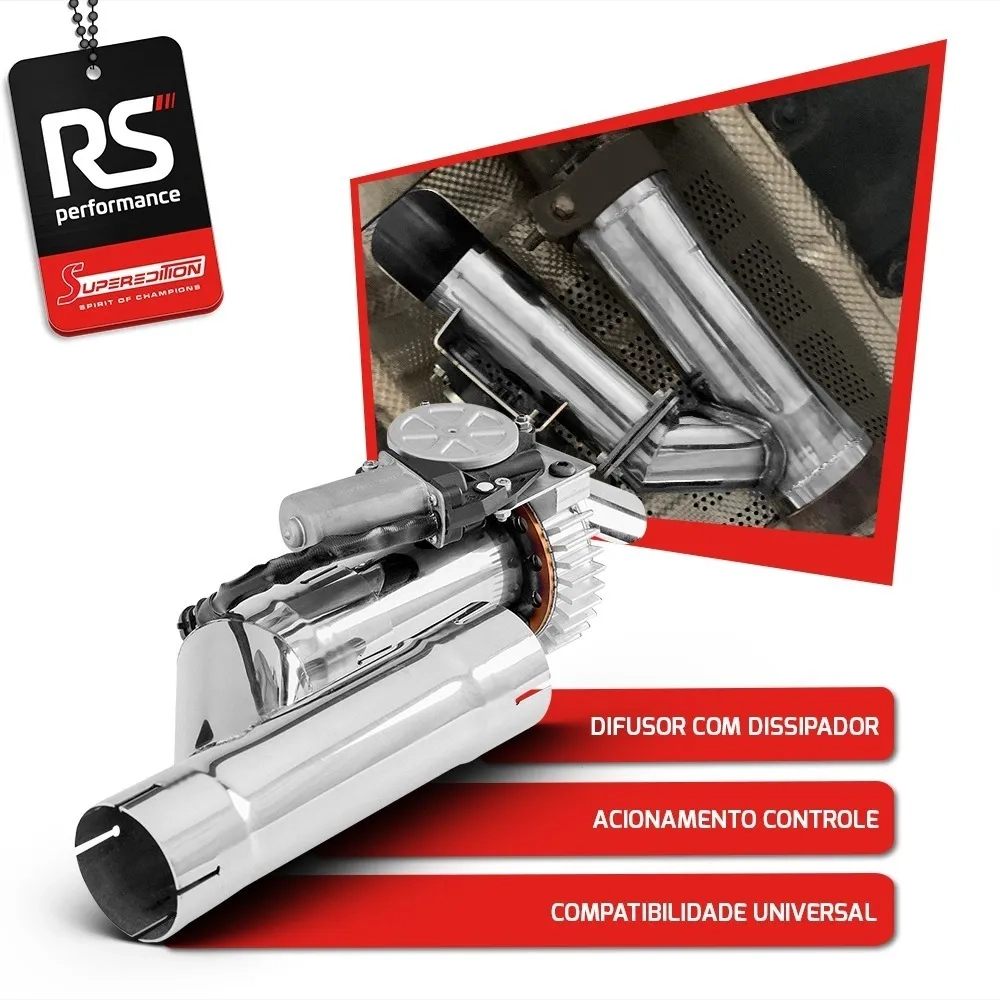 Kit 2 Difusores Em Inox Com Dissipador Superedition 2,5 Pol