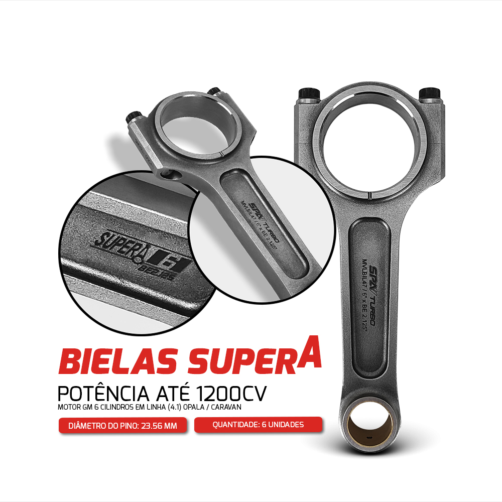 Biela Forjada Super A Opala 6cc 4.1 6 Pol Pino 23.5 1200cv