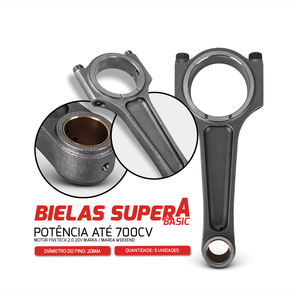 Biela Forjada Super A 145mm Pino 20mm Marea 2.0 20v 700cv