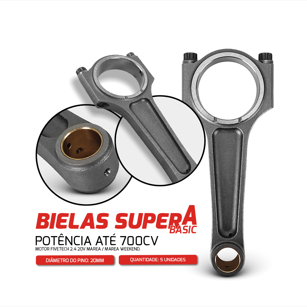 Biela Forjada Super A 145mm Pino 20mm Marea 2.4 20v 700cv