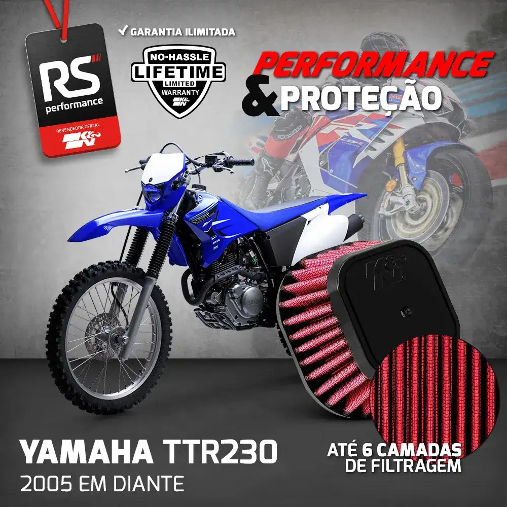 Filtro De Ar Esportivo Inbox K&n Moto Yamaha Ttr230 Ya2305