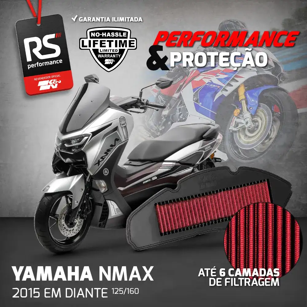 Filtro De Ar Esportivo Inbox K&n Yamaha Gpd Nmax 125/155