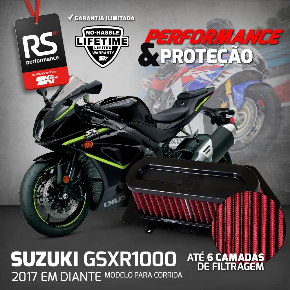 Filtro Esportivo Inbox Suzuki Gsxr1000 2017 Em Diante