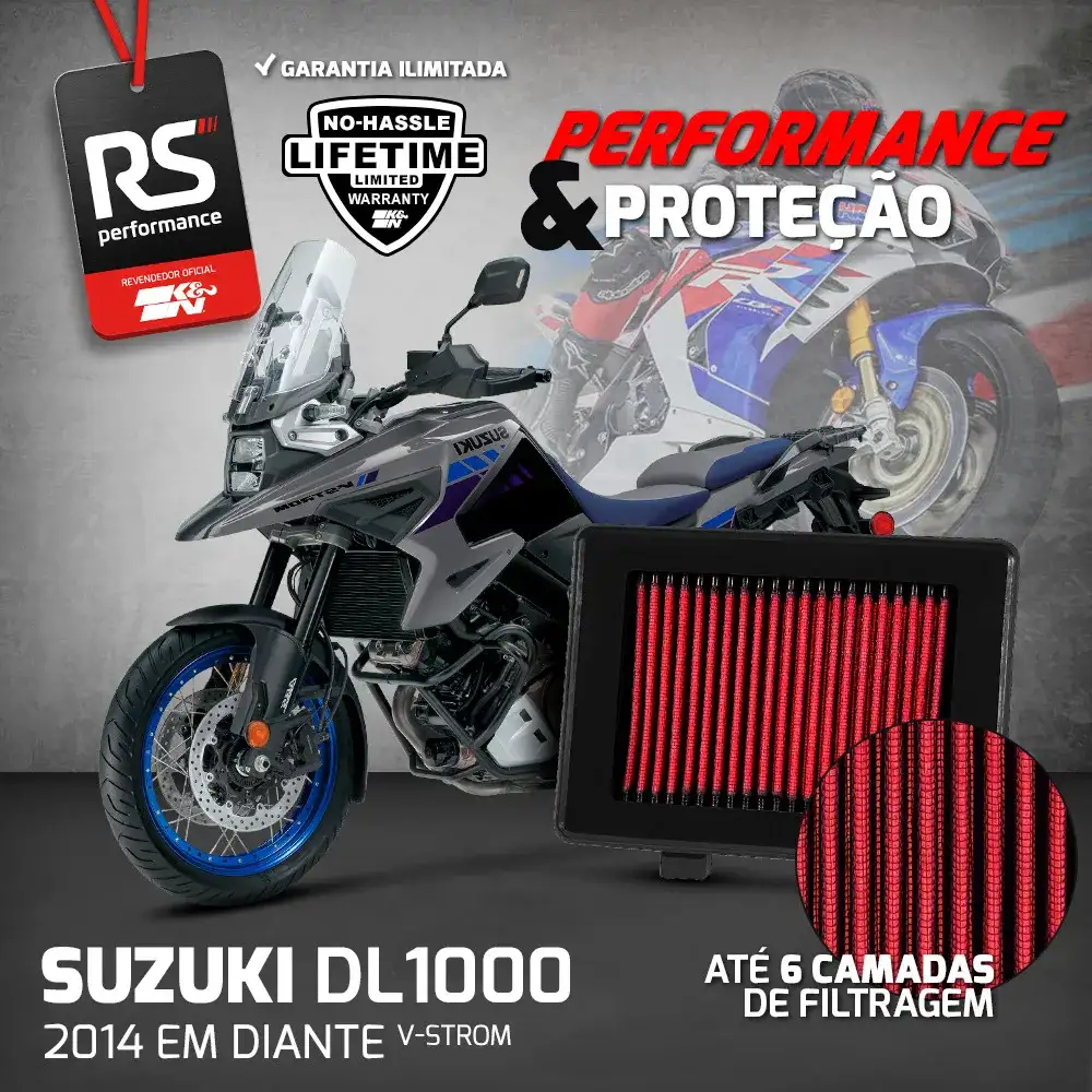 Filtro Ar Esportivo K&n Suzuki Dl1000 V-strom Adventure / Xt