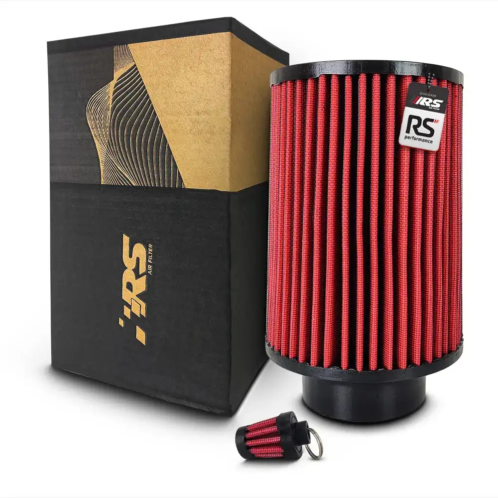 Filtro De Ar Esportivo Duplo Fluxo Rsp  3 X200mm Vermelho