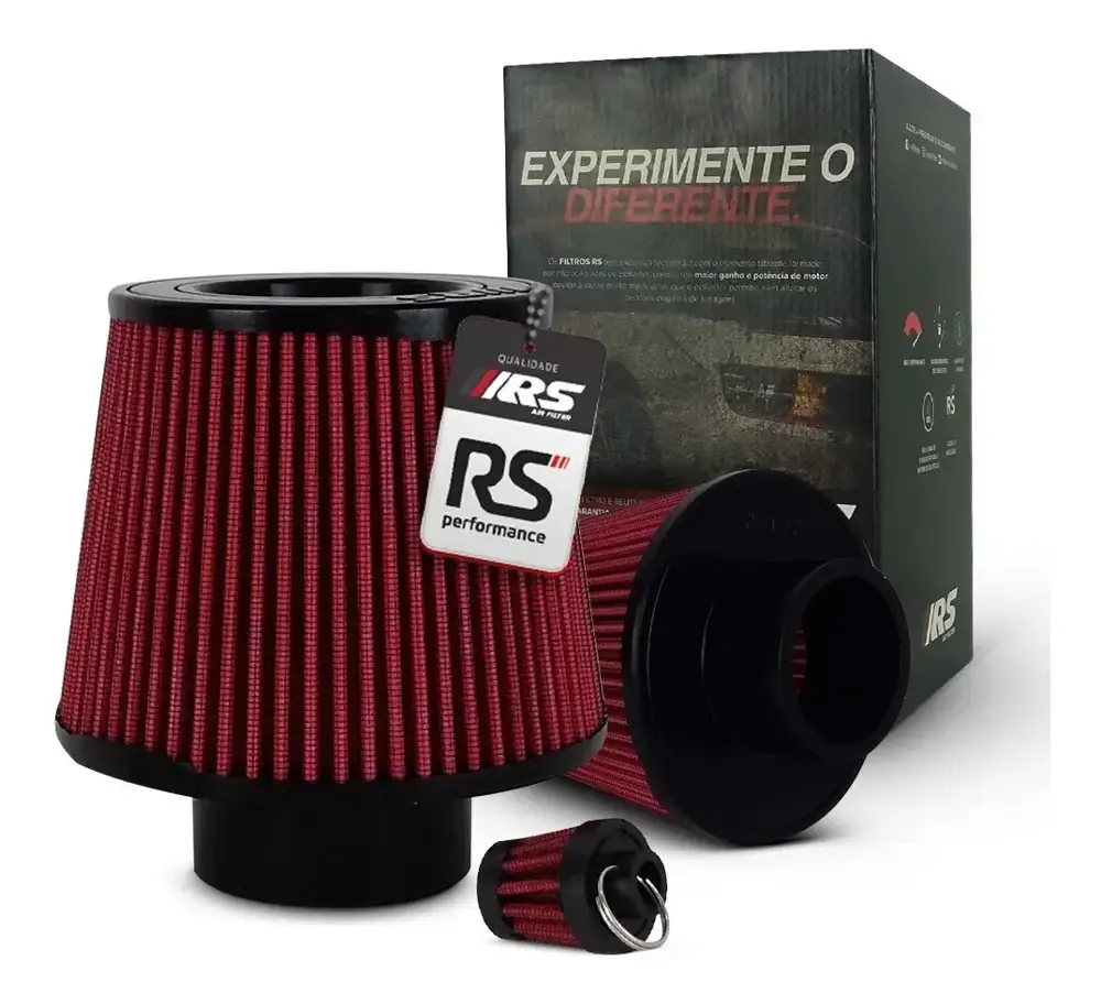 Filtro De Ar Esportivo Duplo Fluxo 2,5 Polegadas Cone