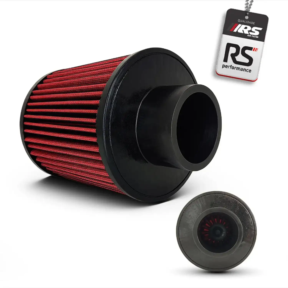 Filtro De Ar Esportivo Duplo Fluxo 2,5  Polegadas Vermelho