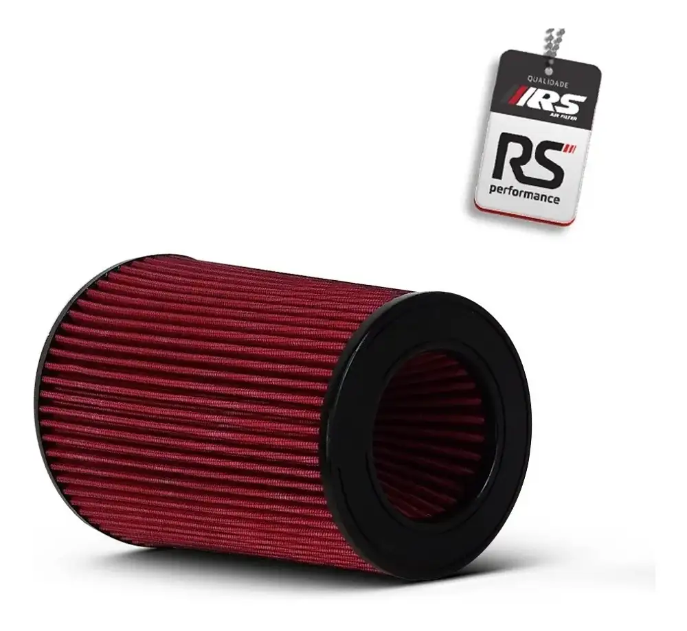 Filtro De Ar Esportivo Cone Duplo Fluxo 3 Polegadas Vermelho