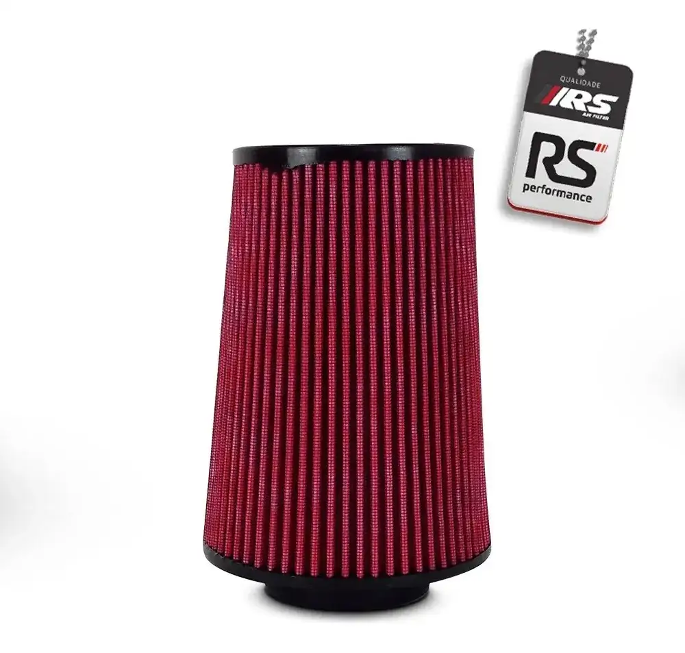 Filtro De Ar Esportivo Cone Duplo Fluxo 3 Polegadas Vermelho