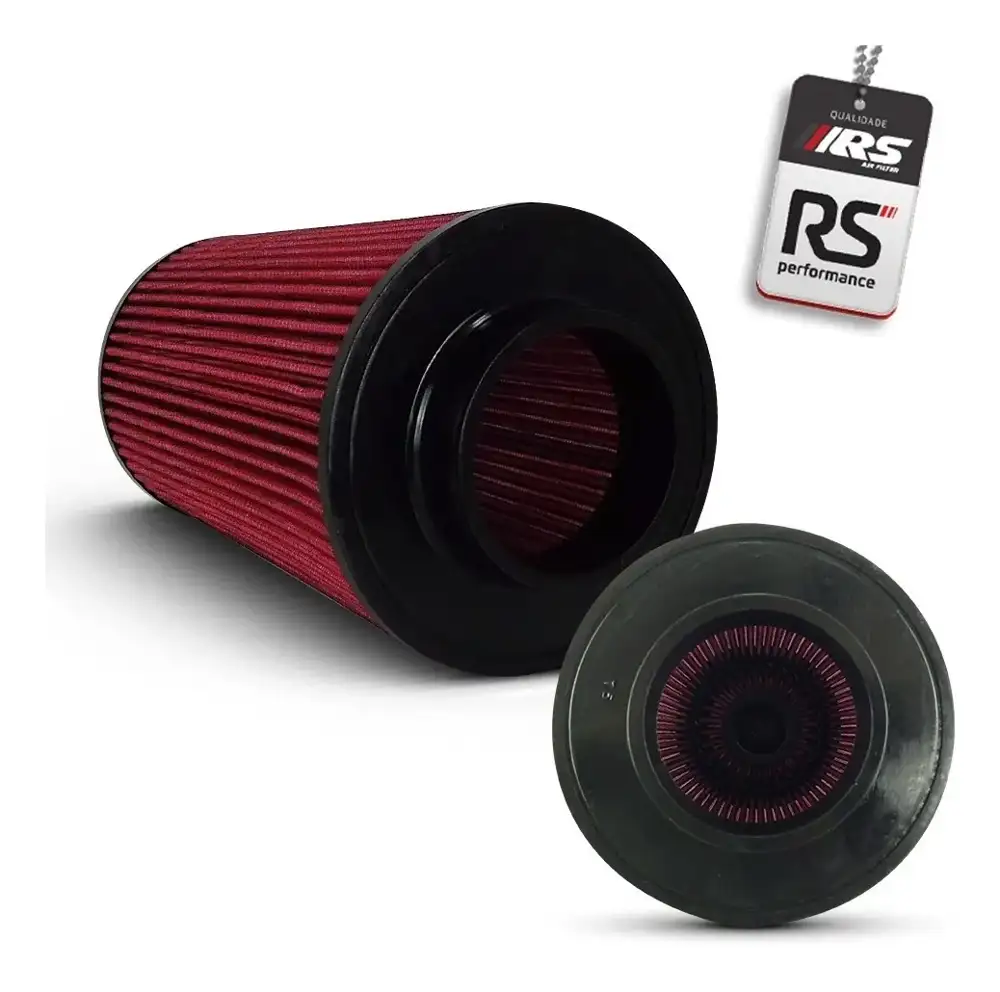 Filtro De Ar Esportivo Cone Duplo Fluxo 3 Polegadas Vermelho
