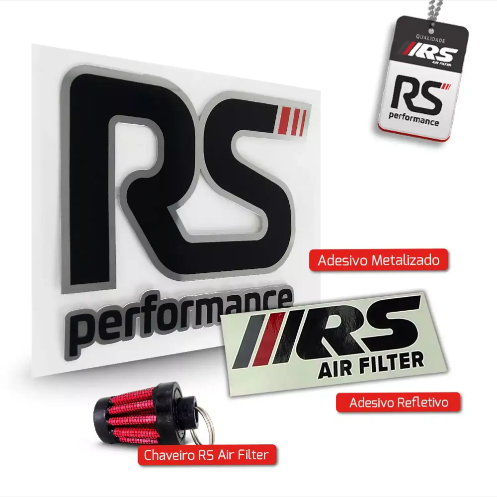 Filtro De Ar Esportivo Duplo Fluxo Rsd75150 Vermelho