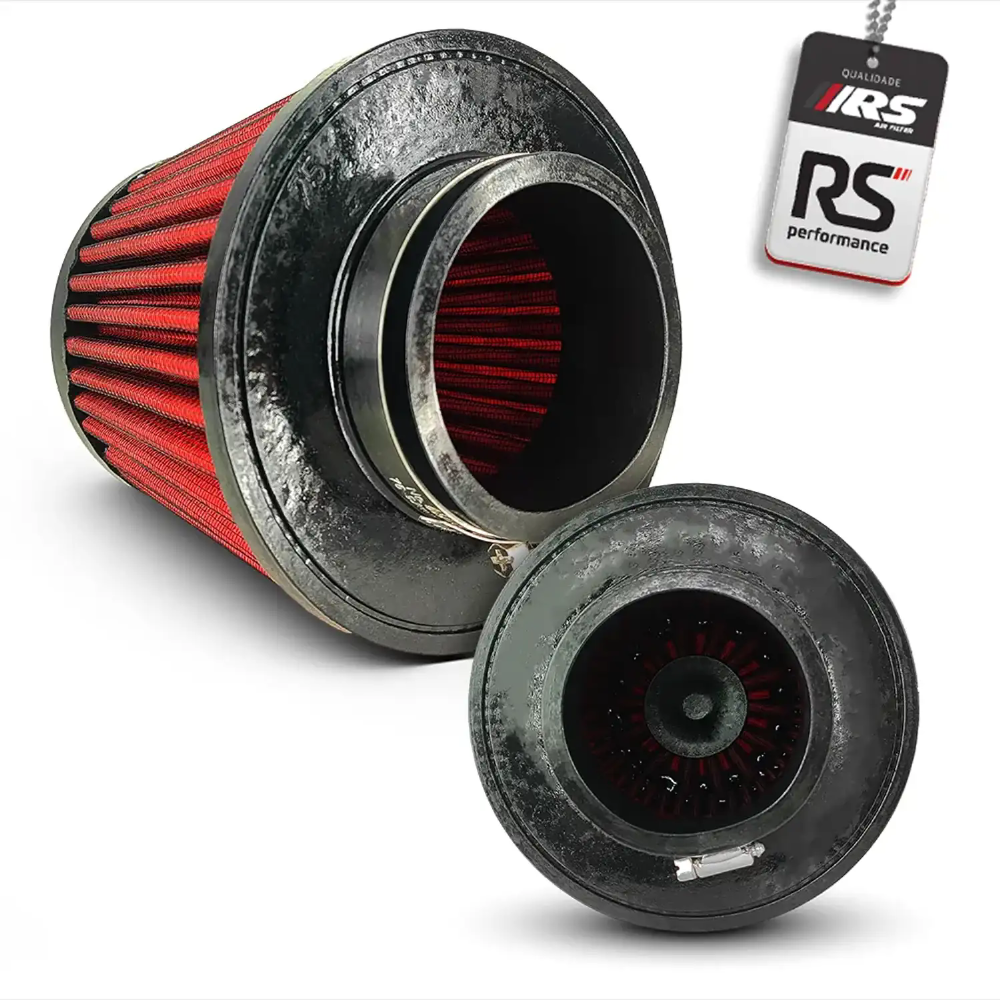 Filtro De Ar Esportivo Duplo Fluxo 3 Polegadas Vermelho