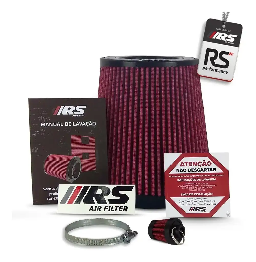 Filtro De Ar Esportivo Duplo Fluxo Rsd70200 Vermelho
