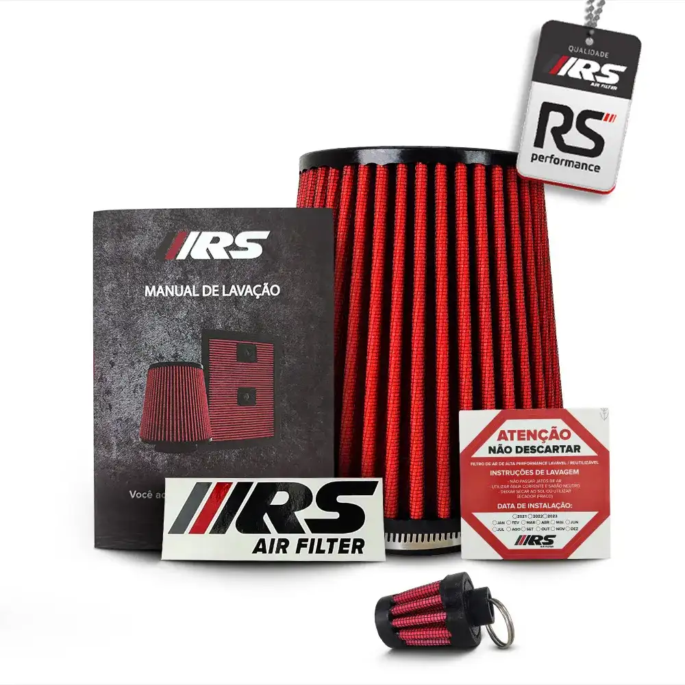 Filtro De Ar Esportivo Duplo Fluxo Rsd70150 Vermelho