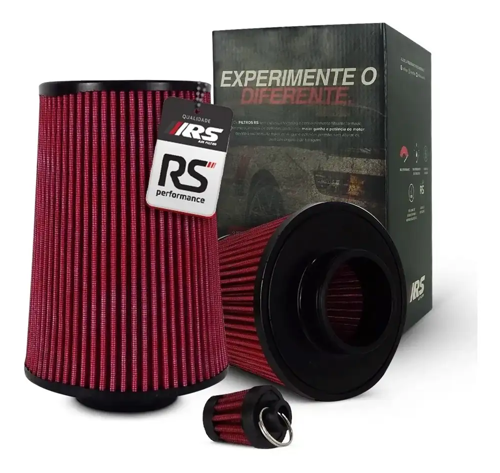 Filtro De Ar Esportivo Duplo Fluxo Rsd65200 Vermelho