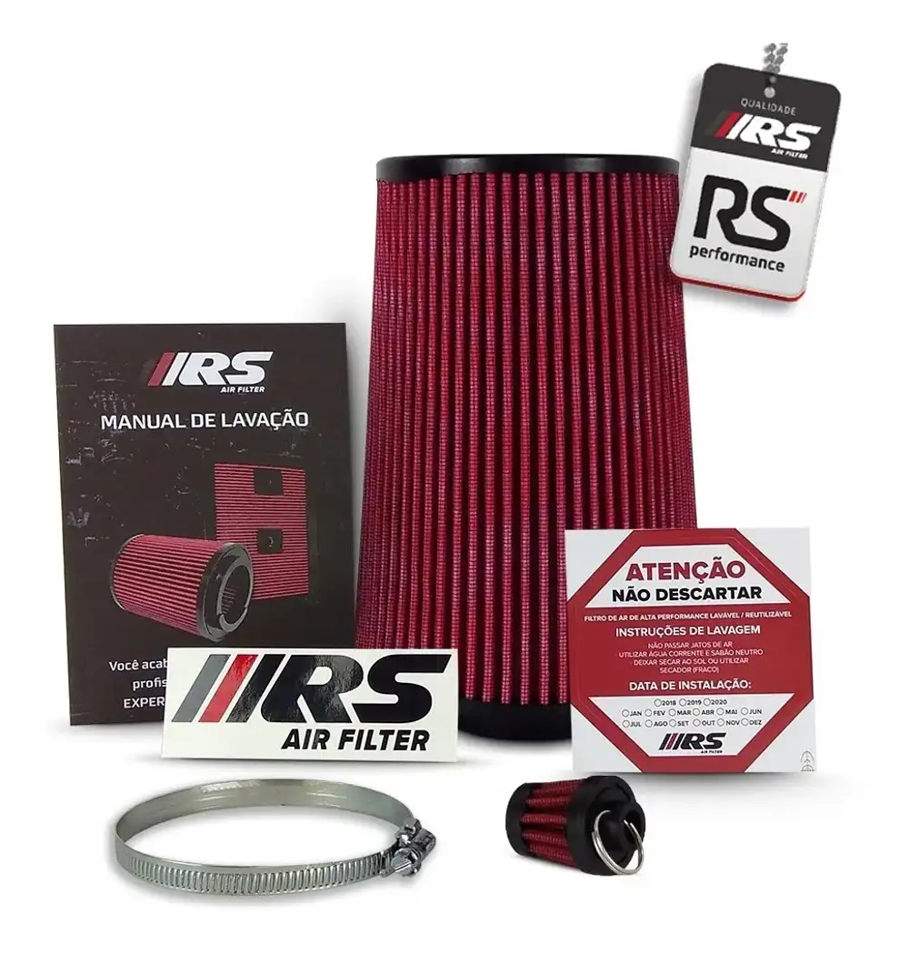 Filtro De Ar Esportivo Duplo Fluxo Rsd65200 Vermelho