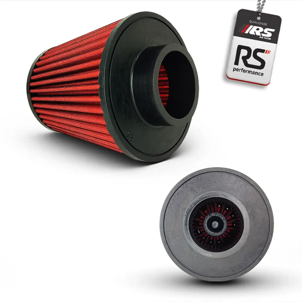 Filtro De Ar Esportivo 2,5 Polegadas Duplo Fluxo Cone Vermelho