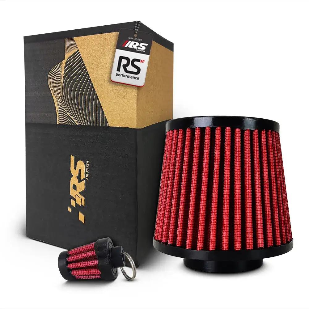 Filtro De Ar Esportivo Duplo Fluxo 2,75 Polegadas Vermelho