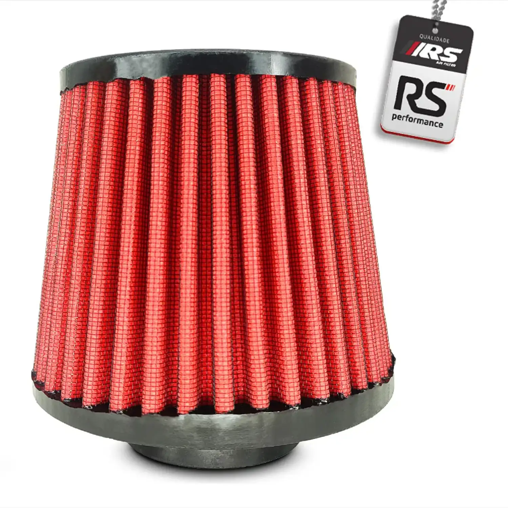 Filtro De Ar Esportivo Duplo Fluxo 2,5 Polegadas Vermelho