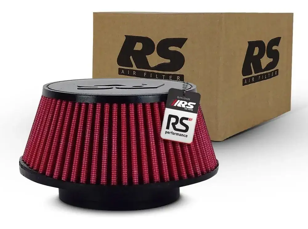 Filtro De Ar Esportivo Para Turbina 3,25 Polegadas Vermelho