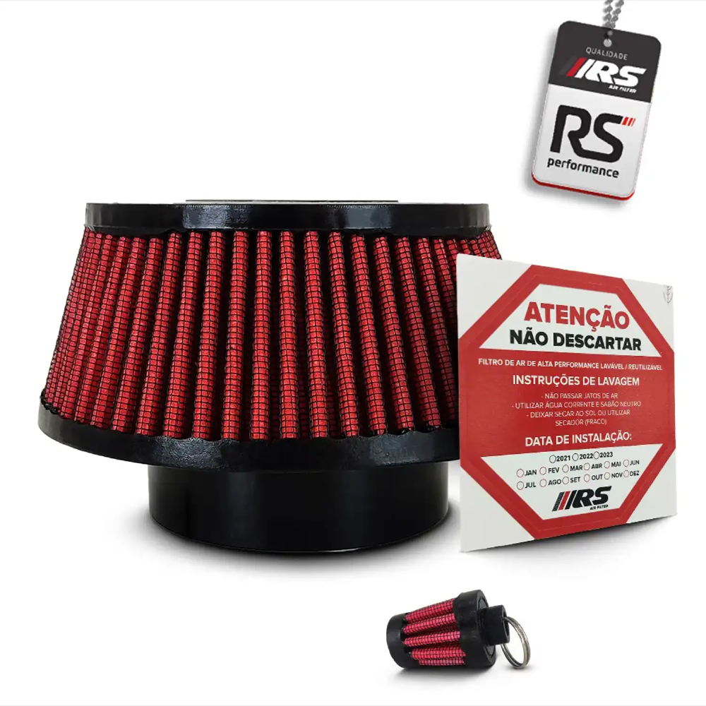 Filtro Esportivo Para Turbina Rsc7560 Vermelho Poliéster