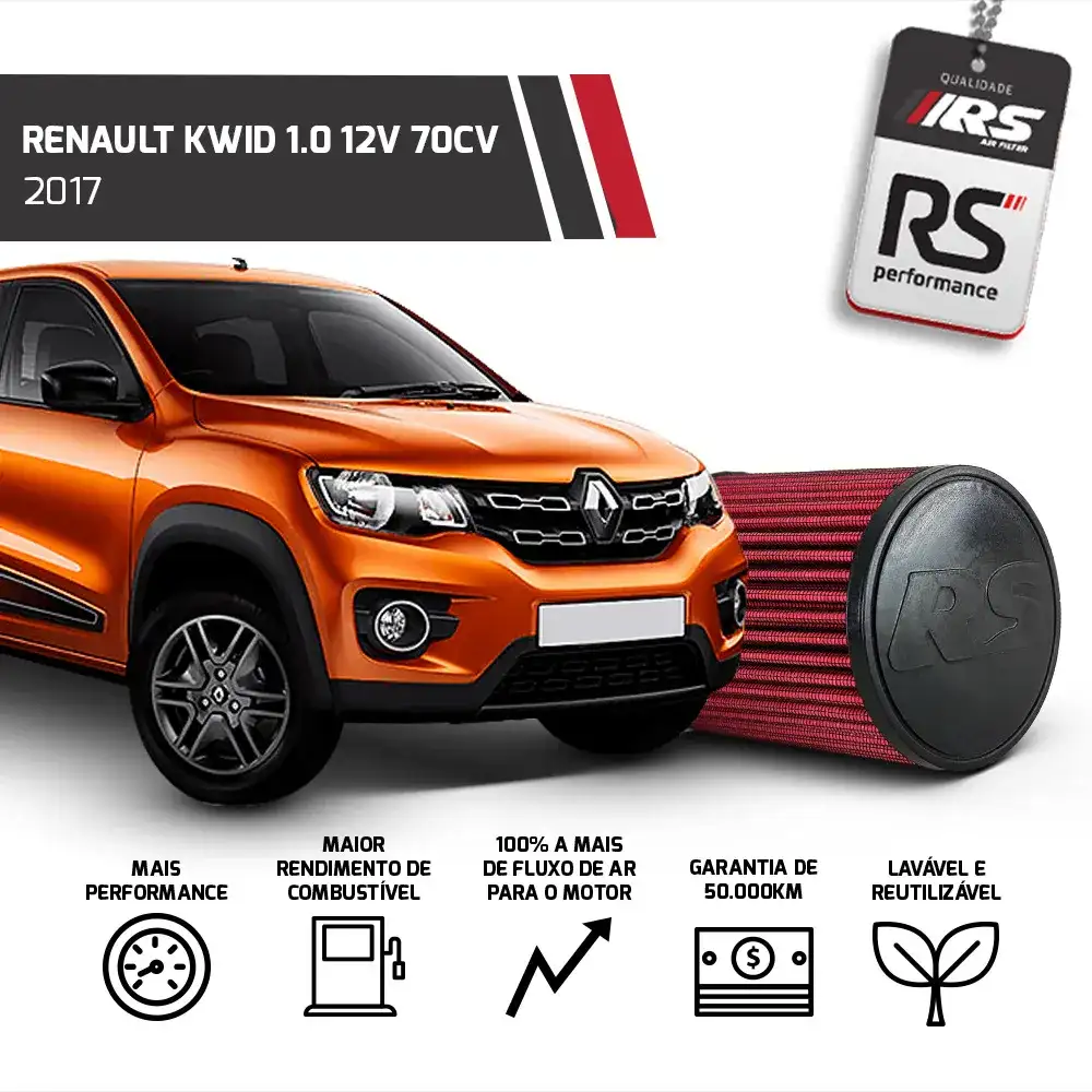 Filtro De Ar Esportivo Renault Kwid 1.0 12v 70cv - 2017