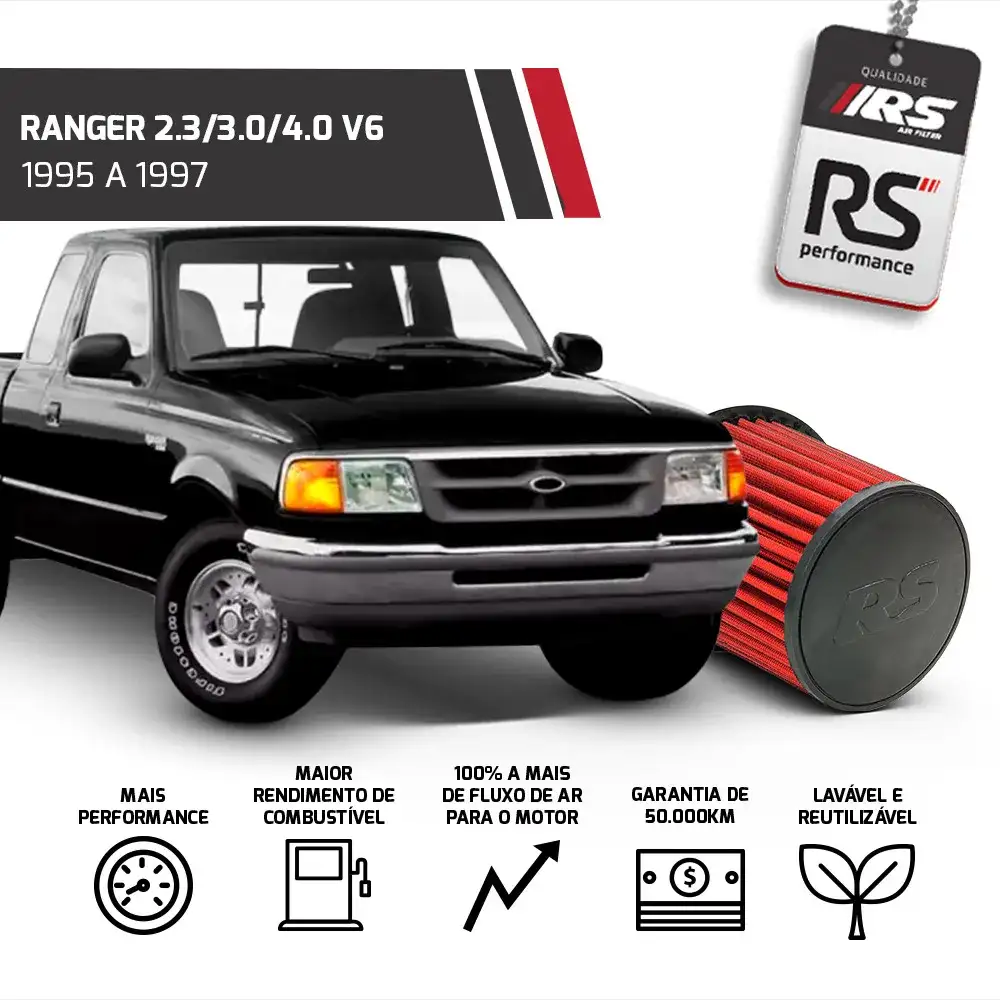 Filtro Esportivo Ford Ranger 3.0 4.0 2.3 Duratec 1995 A 1997