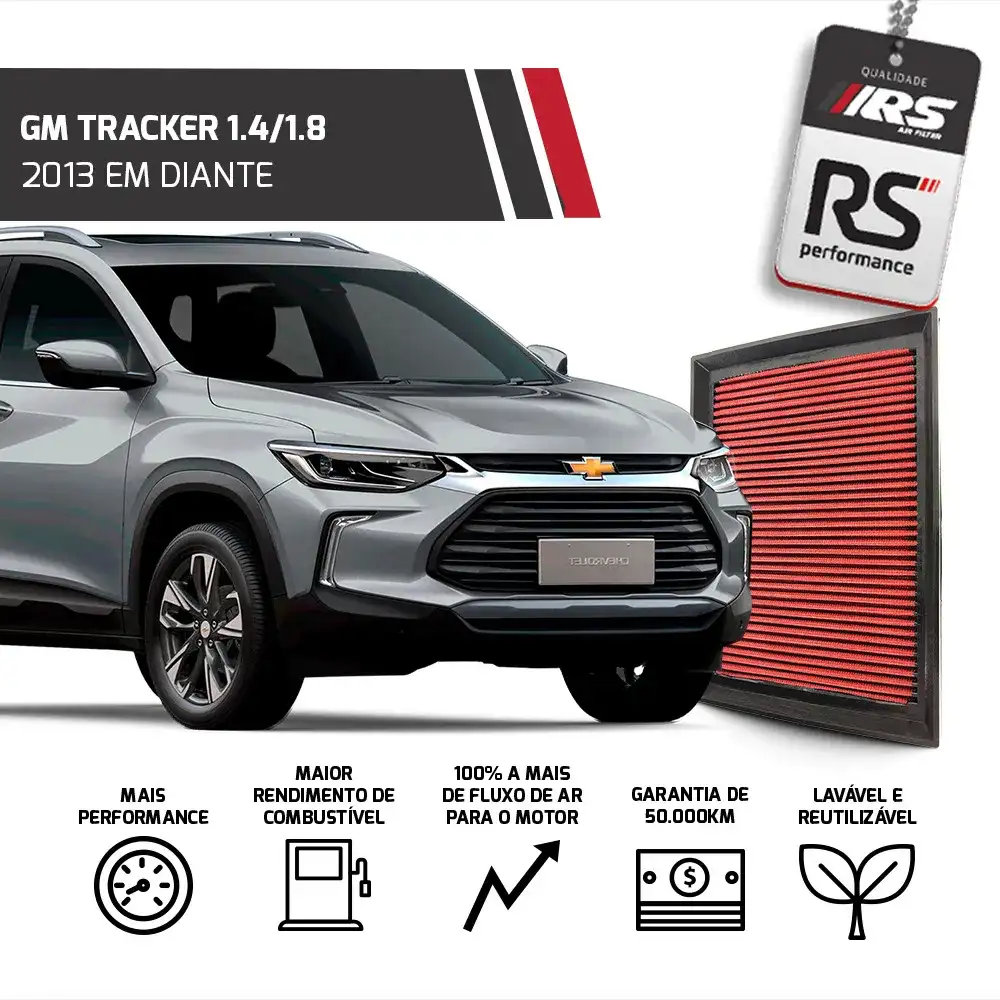 Filtro Ar Esportivo Inbox Gm Chevrolet Tracker 1.8 1.4 Turbo