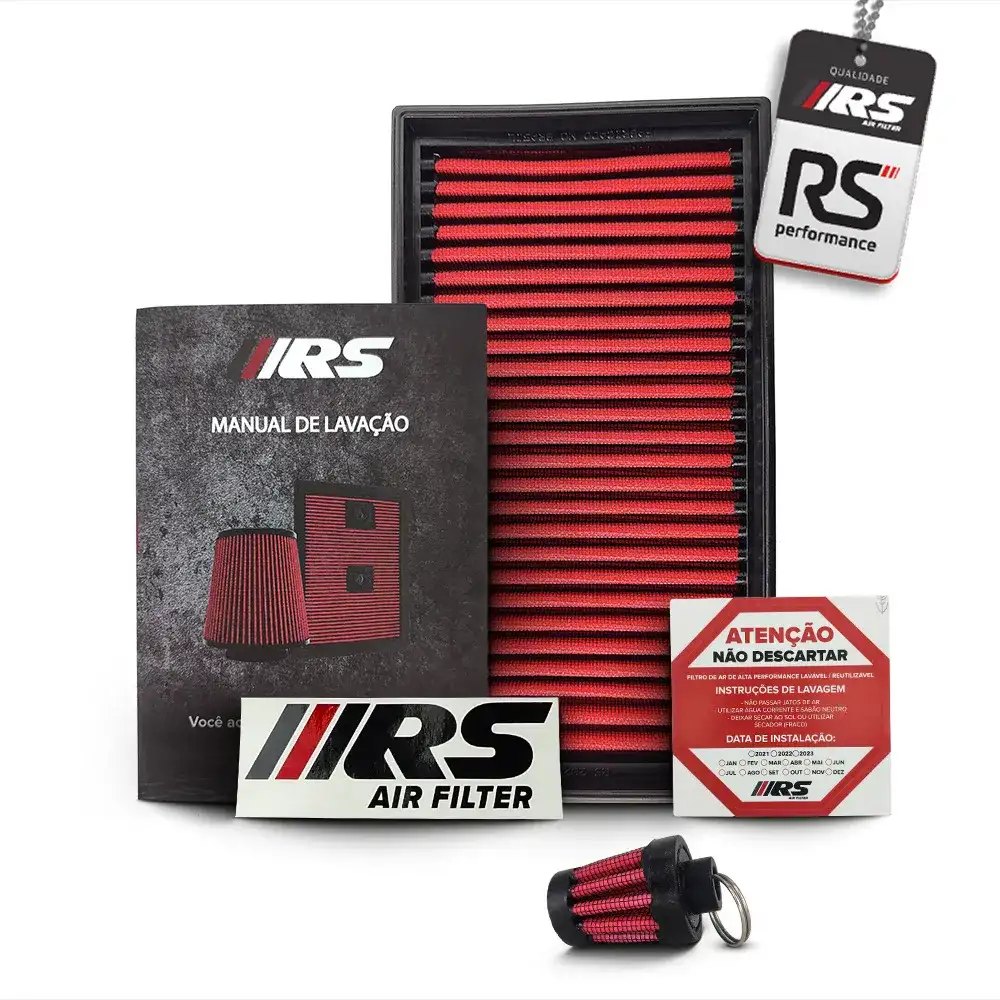 Filtro Ar Esportivo Rs Filter Ford Focus 1.6 1.8 2.0 2000-09