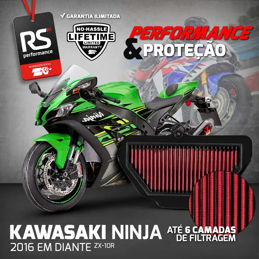 Filtro De Ar Esportivo Inbox K&n Kawasaki Ninja Zx10r Zx-10r