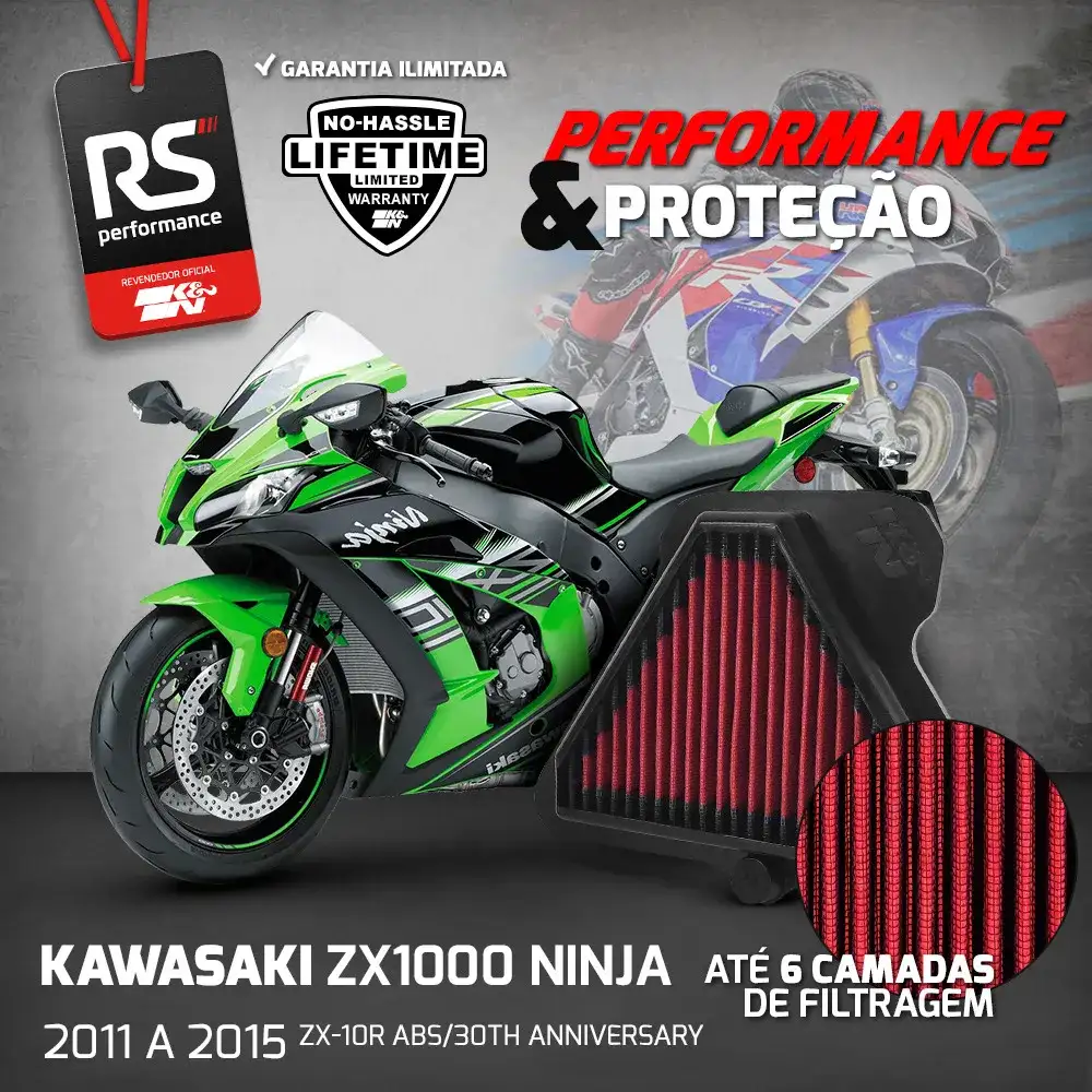 Filtro Ar Esportivo Inbox K&n Kawasaki Ninja Zx-10r Zx1000