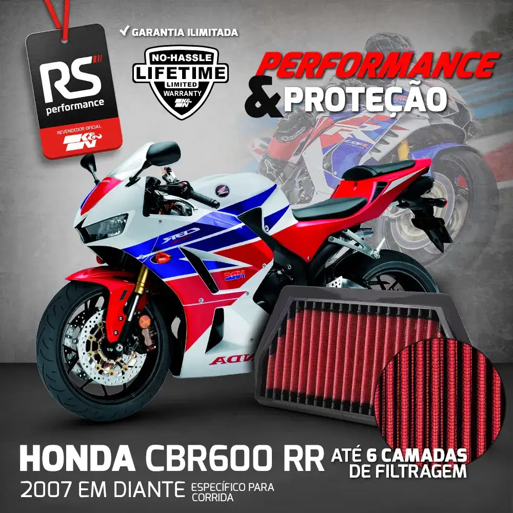 Filtro De Ar Esportivo Inbox K&n Moto Honda Cbr600rr / Ra