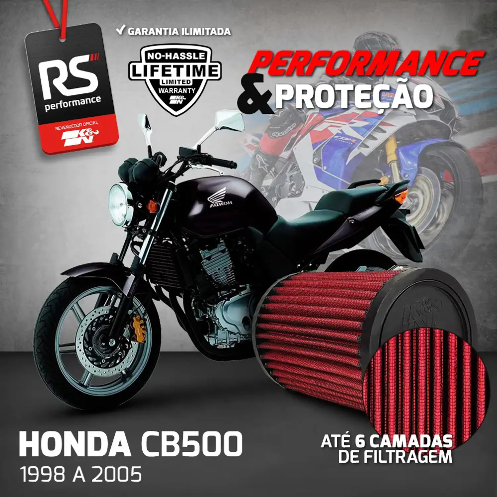 Filtro De Ar Esportivo Inbox K&n Moto Honda Cb500 98-05