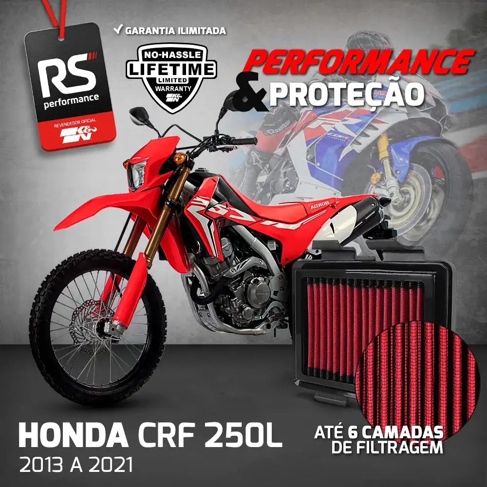 Filtro De Ar Esportivo Inbox K&n Moto Honda Crf 250l Crf250l