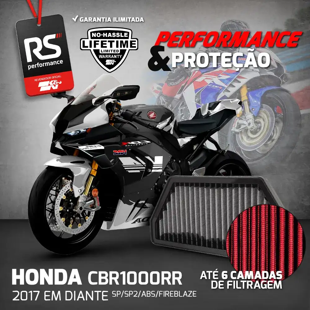 Filtro Esportivo Inbox Honda Cbr1000 Rr 2017 Em Diante