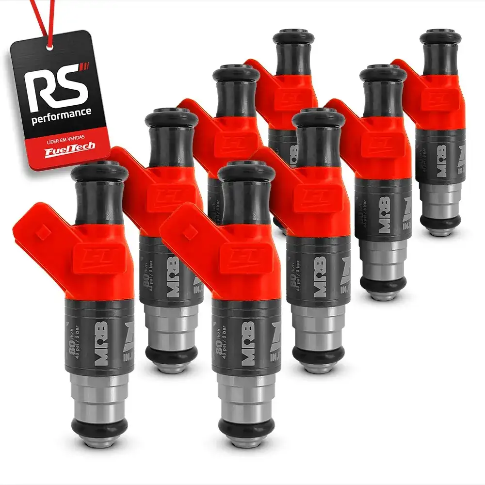 Kit 8 Bicos Injetores Alta Impedância Ft Injector - 80lbs/h