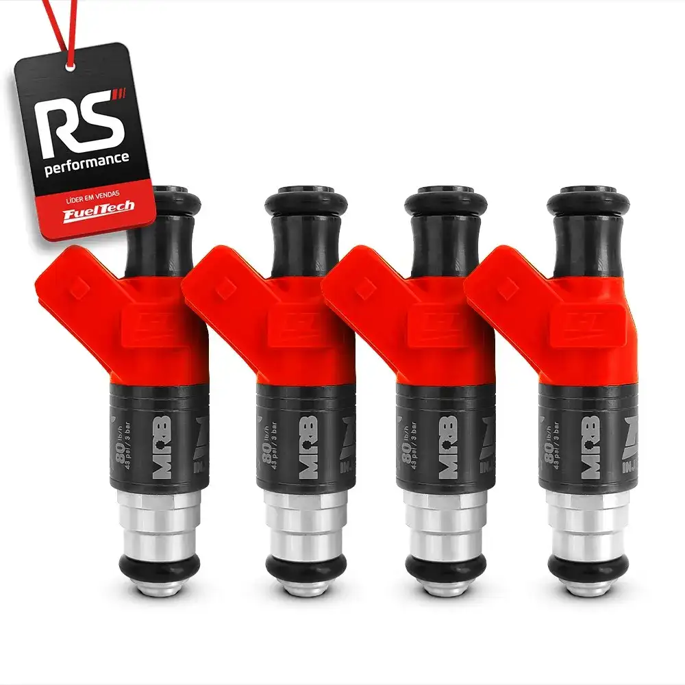 Kit 4 Bicos Injetores Alta Impedância Ft Injector - 80lbs/h