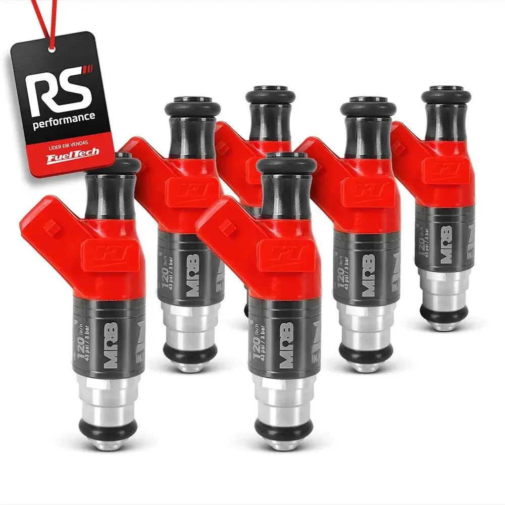 Kit 6 Bicos Injetores Alta Impedância Ft Injector - 120lbs/h