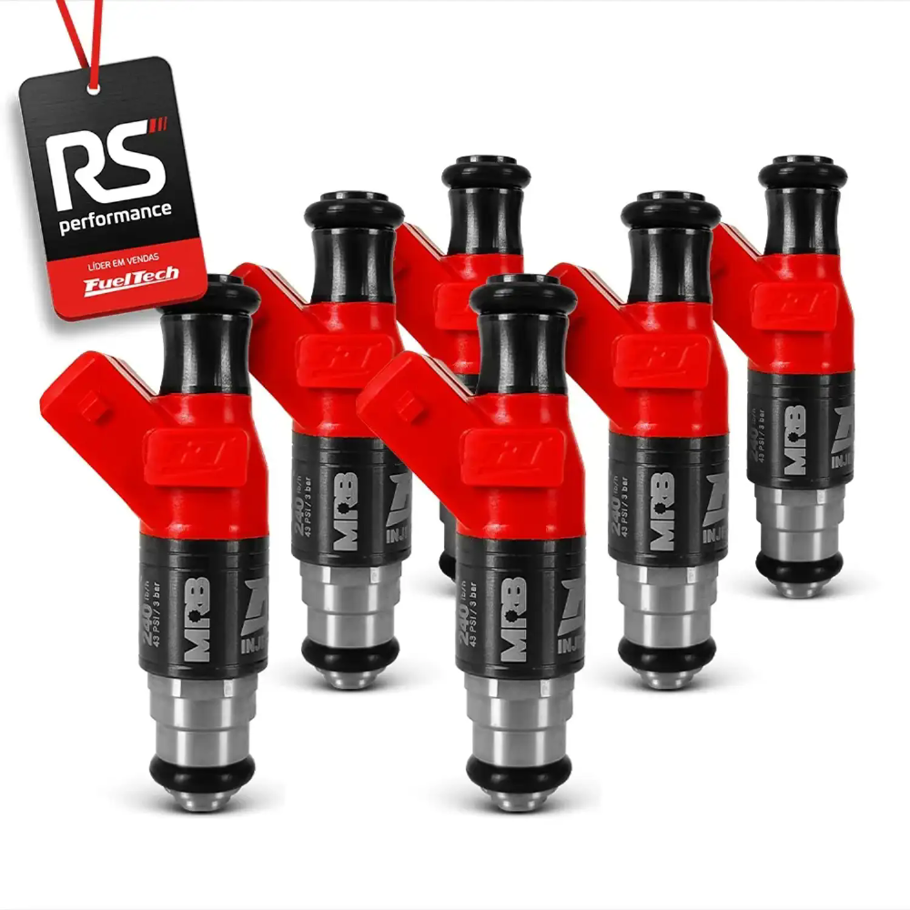 Kit 6 Bicos Injetores Alta Impedância Ft Injector - 230lbs/h