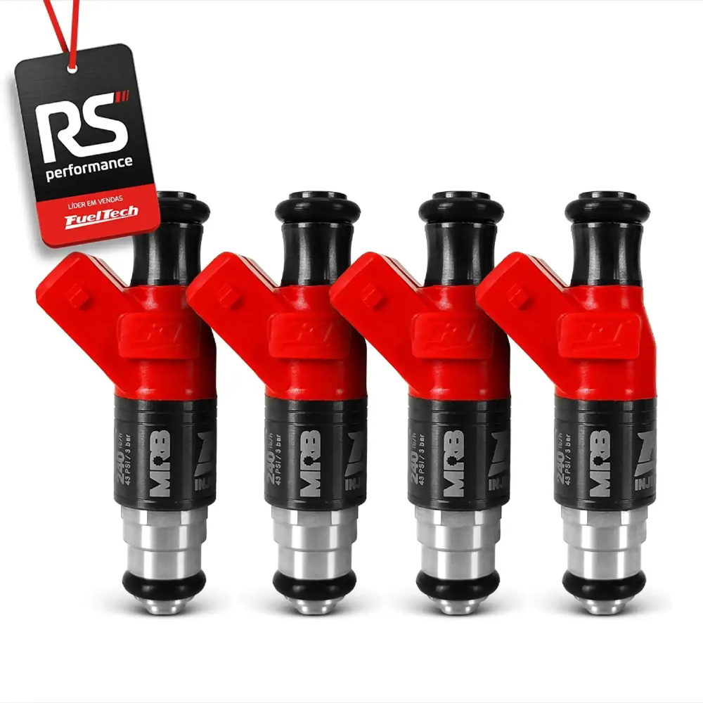 Kit 4 Bicos Injetores Alta Impedância Ft Injector - 230lbs/h